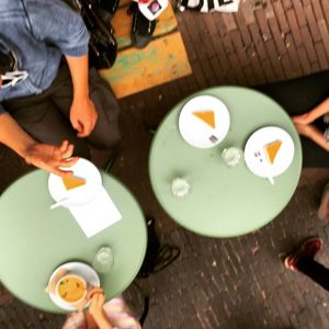 cheesecake en soep at SLA - Voorstraat in Utrecht