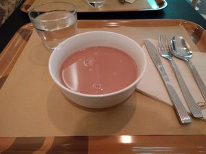 beetroot soup at 2Y Restaurante in Barcelona