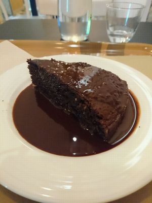 tarta de chocolate  at 2Y Restaurante in Barcelona