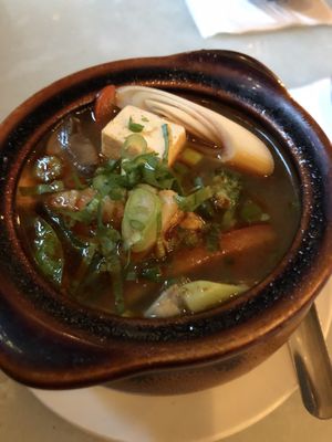 The best Tom Yum soup I’ve ever had   at Pai Toronto in Toronto