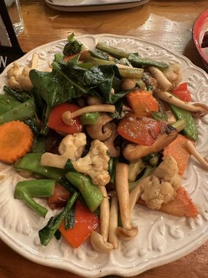 PAD PAK REUM - SEASONAL VEGETABLE STIR-FRY (vegan starter)   at Pai Toronto in Toronto