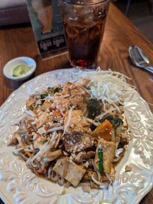 Vegan pad thai at Pai Toronto in Toronto