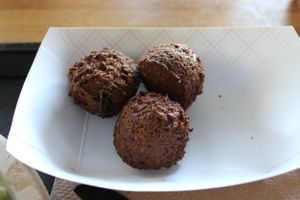 Classic "green" falafel at Moshe's Golden Falafel - McCullough Ave in San Antonio
