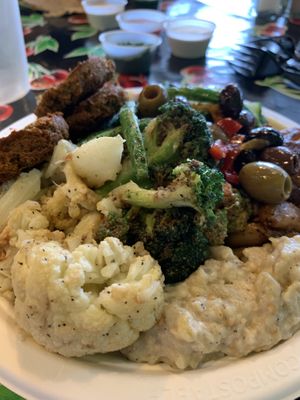 Amazing!! All their sauces are now vegan as well!  at Moshe's Golden Falafel - McCullough Ave in San Antonio