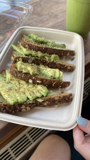 Avocado toast  at Fruitive - Palmer Alley in Washington