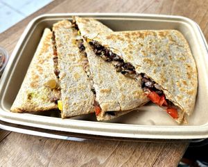 Southwest Quesadilla (also comes with guacamole, Pico de Gallo, cashew garlic cream at Fruitive - Palmer Alley in Washington