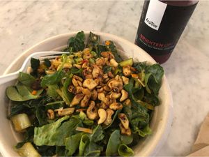 Close up on the spicy green salad. Couldn’t recommend it more! at Fruitive - Palmer Alley in Washington