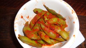 Spicy Edamame App at Barrel33 in Warren