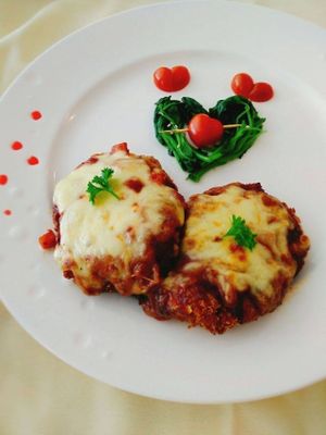 Valentine Special~super lovely~
Baked Mushroom Chop With Parmigiana
 at Fresh Moment in Penang