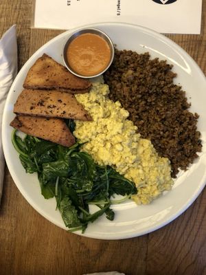 Sunday brunch tofu scramble with seitan  at B52 Cafe in Pittsburgh