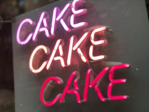Outdoor sign.  at Erin McKenna's Bakery in New York City