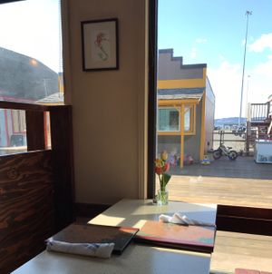 dining booth at The Little Mermaid Cafe in Homer