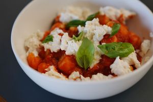 vegan and gluten free gnocchi sorrentina at Shop 225 Pizzeria in Pascoe Vale South
