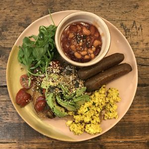 Vegan breakfast  at Cupcakes and Shhht in East London