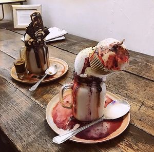 coffee & unicorn freak shakes??  at Cupcakes and Shhht in East London