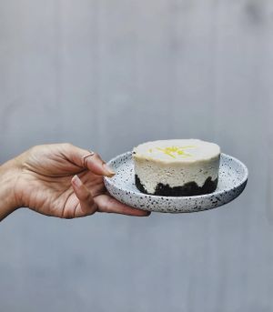 Lemon cheesecake  at Cupcakes and Shhht in East London