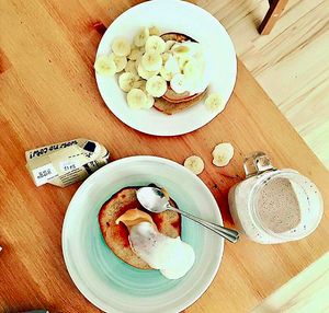 Gluten free banana pancakes  at Cupcakes and Shhht in East London