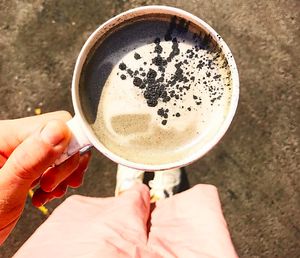 Charcoal latte at Cupcakes and Shhht in East London