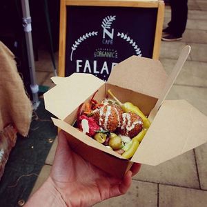 Falafel Mezze Box at Numinums in Nottingham