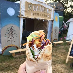 Pakora Flatbread at Numinums in Nottingham