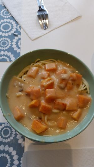 carbonara at Smaki Roslinne in Krakow