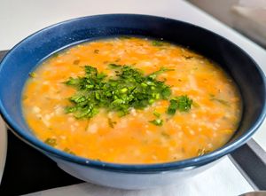 Barley Soup with Potatoes at Smaki Roslinne in Krakow