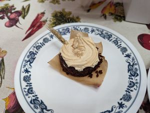 Chocolate cupcake with peanut butter icing. at The Butterwood Bake Consortium in Pittsburgh