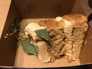 The cake slices are enormous but totally worth every last calorie  at The Butterwood Bake Consortium in Pittsburgh