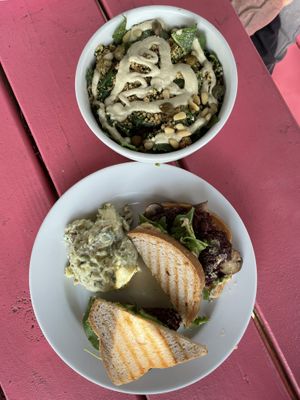 Awesome burger with a kale salad    at Love Food Central in St Petersburg