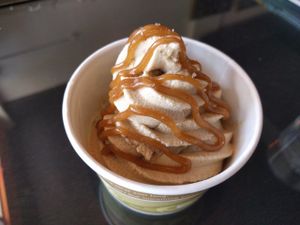 soft serve with caramel at Love Food Central in St Petersburg