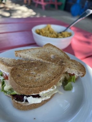 Love burger and Mac & Cheese  at Love Food Central in St Petersburg