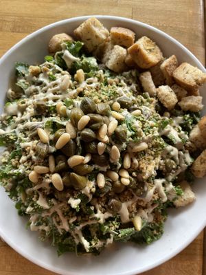 kale caesar salad  at Love Food Central in St Petersburg