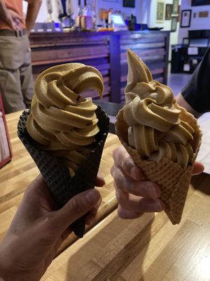 Pumpkin and sun butter soft serve  at Love Food Central in St Petersburg