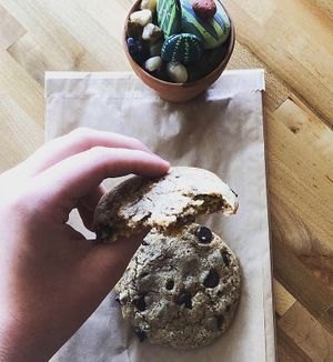 Vegan and gluten-free chocolate chip cookies at Love Food Central in St Petersburg