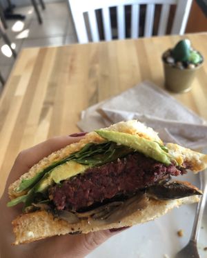 Awesome burger  at Love Food Central in St Petersburg