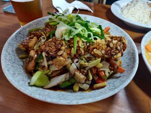 Tempeh with vegetables at Casa Ari in Gran Canaria