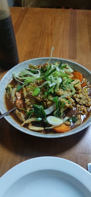 Cap Cay con tempeh at Casa Ari in Gran Canaria
