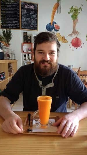 Revitalising Orange, Ginger and Carrot Juice at Awa Viva - Biofood in Gran Canaria