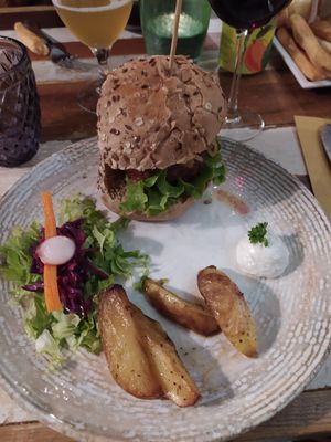 Beyond burger at L'Orto Gia Salsamentario in Turin