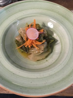 Sautéed Chinese cabbage at L'Orto Gia Salsamentario in Turin