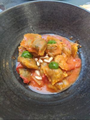 Raviolis caseros at L'Orto Gia Salsamentario in Turin