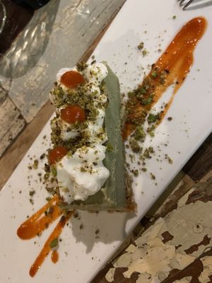 Dolce crudista di pistacchi e cocco   at L'Orto Gia Salsamentario in Turin