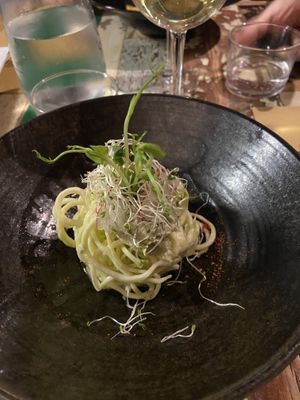 Spaghetti di zucchine  #Veganuary at L'Orto Gia Salsamentario in Turin