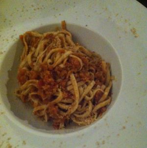 Homemade pasta at L'Orto Gia Salsamentario in Turin