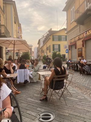 The view from our table. at L'Orto Gia Salsamentario in Turin