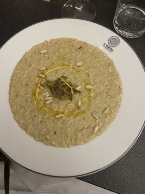 Cynar -risotto ai carciofi #Veganuary at L'Orto Gia Salsamentario in Turin