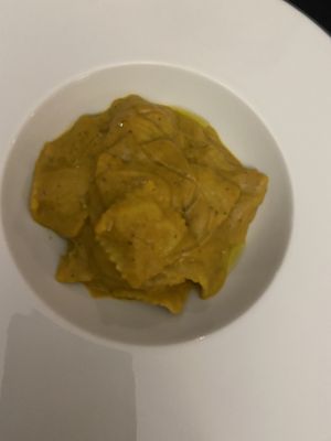 Ravioli alla zucca #Veganuary at L'Orto Gia Salsamentario in Turin