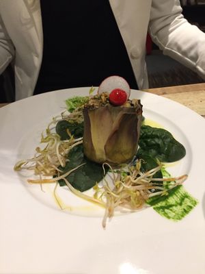 Carciofo ripieno al forno at L'Orto Gia Salsamentario in Turin