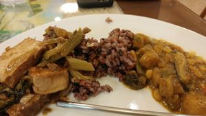 tofu, rice and curry at Jeoksubang - 적수방 in Seoul