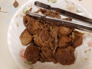 So yummy! Vegan bean curd meat in wheels at Jeoksubang - 적수방 in Seoul